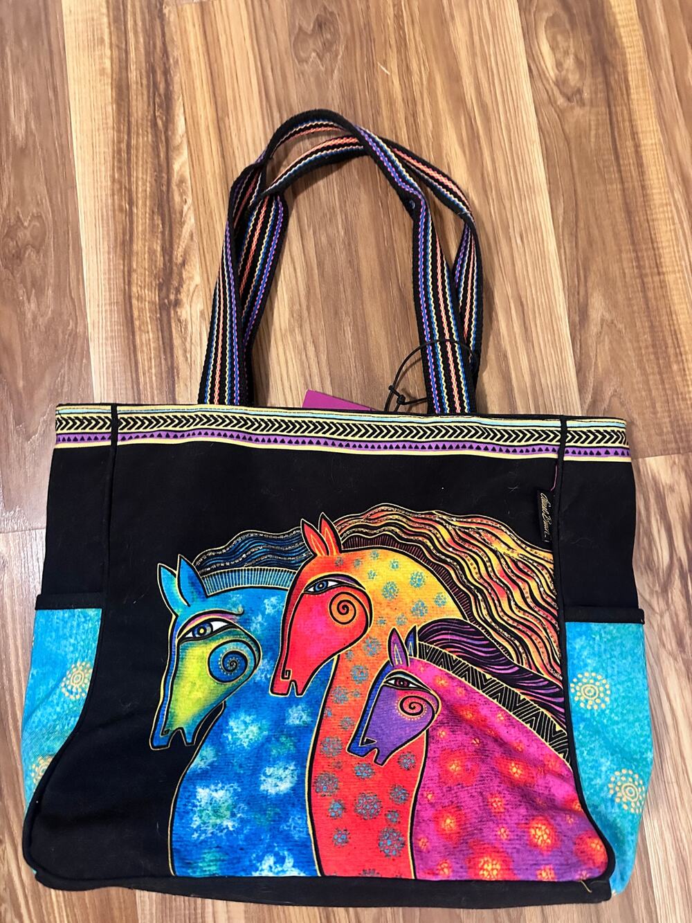 Laurel Burch Horses Tres Caballos Tote Bag NEW Retired